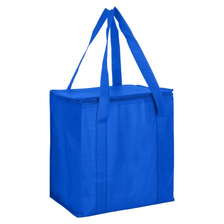 Custom (Royal Blue) Non-Woven Cooler Bag with Zipped Lid Online Perth Australia
