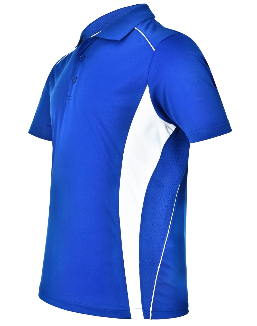 Custom (Aegean Blue Ash) Pursuit Contrast Polo Shirt Mens Polyester Online Perth Australia