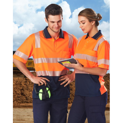 Custom Short Sleeve Hi-Vis Polos Unisex TrueDry Online Perth Australia