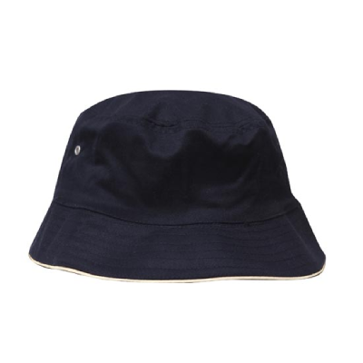 Custom Sports Twill Bucket Hat Navy White Online Australia