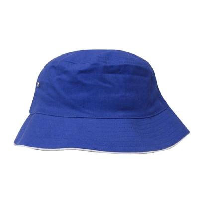 Custom Sports Twill Bucket Hat Royal White Online Australia