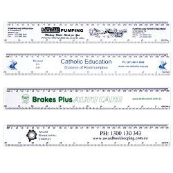 Promotional White 30cm Premium Plastic Ruler Online in Perth, Australia