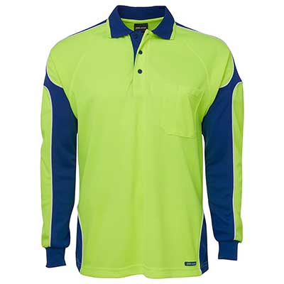 Apparels HI VIS Tradewear POLOS Adults HI VIS 4602.1 L/S ARM PANEL POLO - 6AP4L Perth Australia