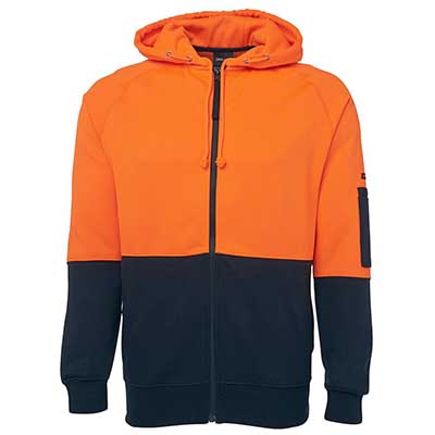 Promotional Corparate Custom Printed Apparels HI VIS Tradewear FLEECYS HI VIS FLEECY HOODIE - 6HVH Perth Australia