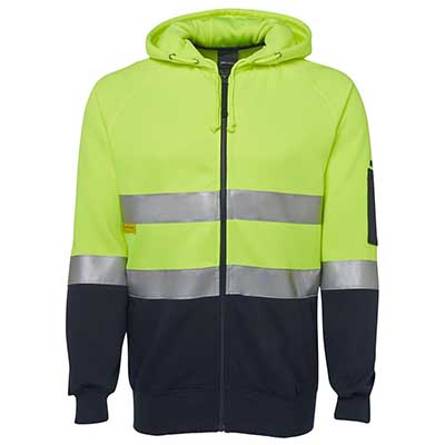 Promotional Corparate Custom Printed Apparels HI VIS Tradewear FLEECYS HV (D+N) FLEECY HOODIE - 6DNH Perth Australia