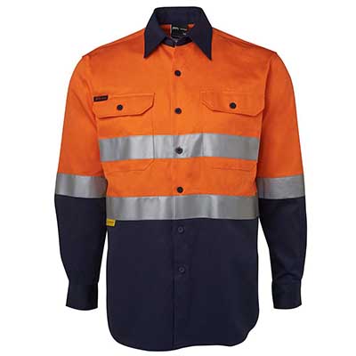 Promotional Corparate Custom Printed Apparels HI VIS Tradewear SHIRTS HI VIS L/S (D+N)190G SHIRT - 6HLS Perth Australia