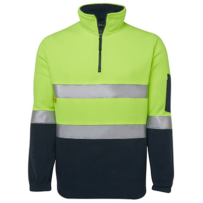 Promotional Corparate Custom Printed Apparels HI VIS Tradewear POLARS HV (D+N) 1/2 ZIP POLAR - 6DNPF Perth Australia