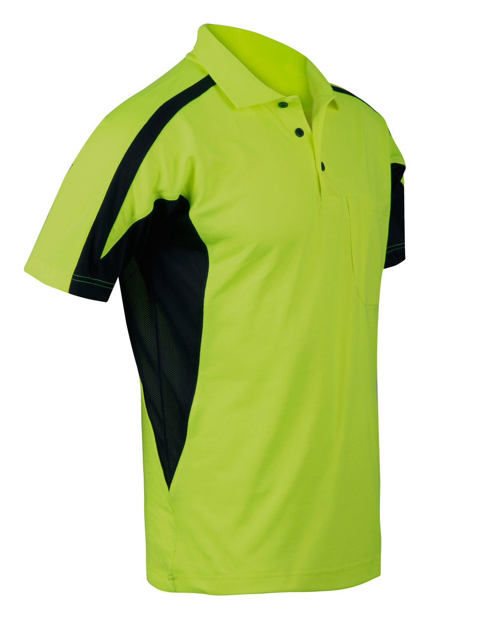 Customized (Yellow Navy) Hi Vis Fashion Unisex Mens Safety Polos Cotton Online Perth Australia