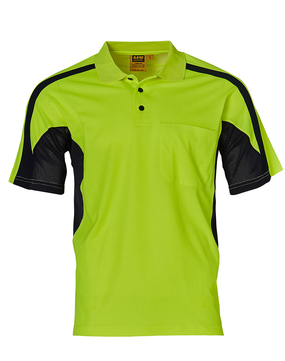 Customized (Yellow Navy) Hi Vis Fashion Unisex Mens Safety Polos Online Perth Australia