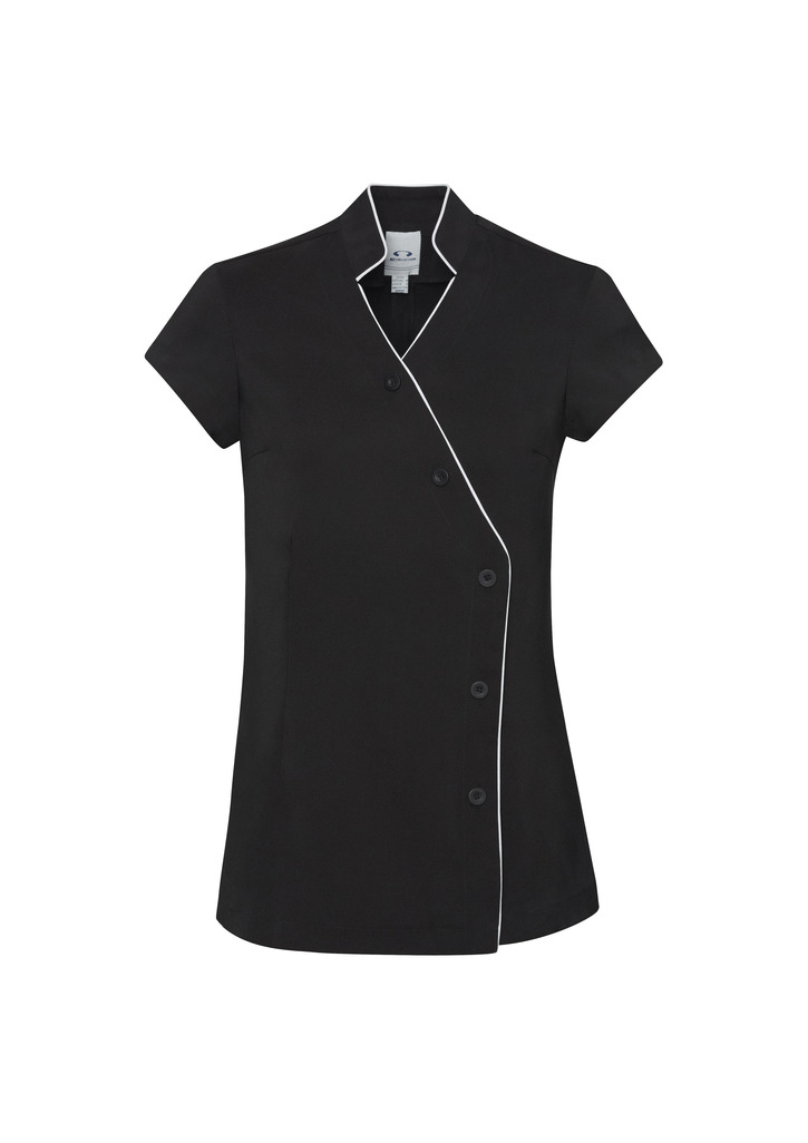 Black/White Ladies Zen Crossover Tunic and Medical Scrubs in Perth
