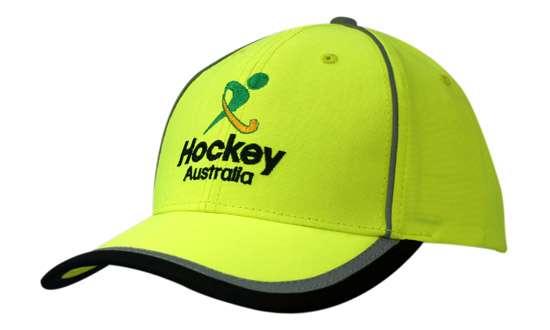 Luminescent Safety Cap with Reflective Stripes on Crown in Perth