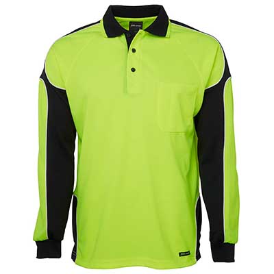 Apparels HI VIS Tradewear POLOS Adults HI VIS 4602.1 L/S ARM PANEL POLO - 6AP4L Perth Australia