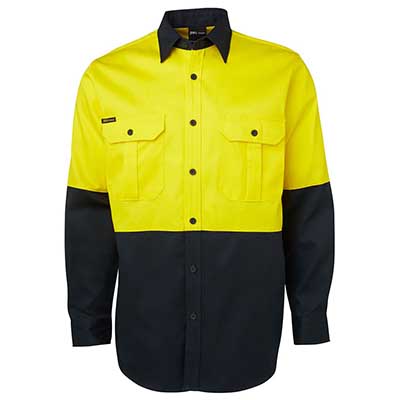 Promotional Corparate Custom Printed Apparels HI VIS Tradewear SHIRTS HI VIS L/S 190G SHIRT - 6HWL Perth Australia