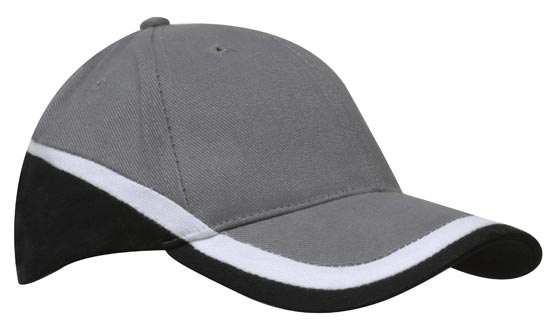 Bags Headwears Brushed Cotton Caps Brushed Heavy Cotton Tri-Coloured Cap - 4026 Perth Australia