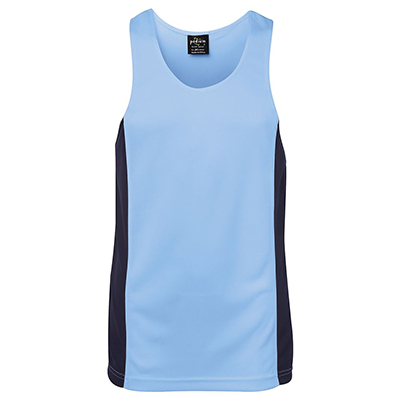 Promotional Corparate Custom Printed Apparels Tees & Singlets ADULTS PODIUM CONTRAST SINGLET - 7PCS Perth Australia