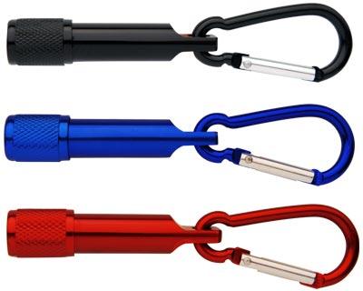 Personalised Stand Carabiner LED Torch Keyrings in Australia