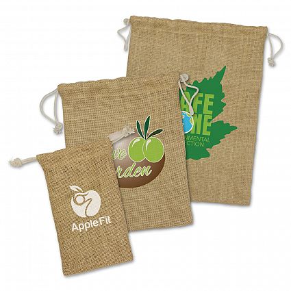 Printed Jute Gift Bag Medium online in Australia