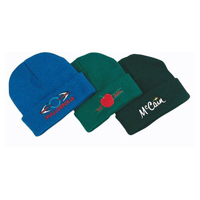 Promotional Corparate Custom Printed Bags Headwears BEANIES Rolled Down Acrylic Beanie - 4244 Perth Australia