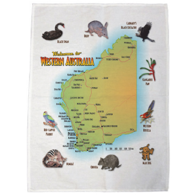 Promotional Corporate Custom Printed TEA TOWEL Full Colour Tea Towels Perth Australia