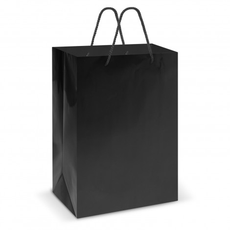 Black Laminated Paper Bags Large in Perth