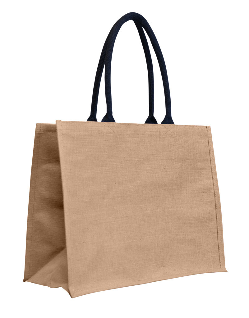 Custom Laminated Juco Supermarket Bags with Contrast Handles in Perth