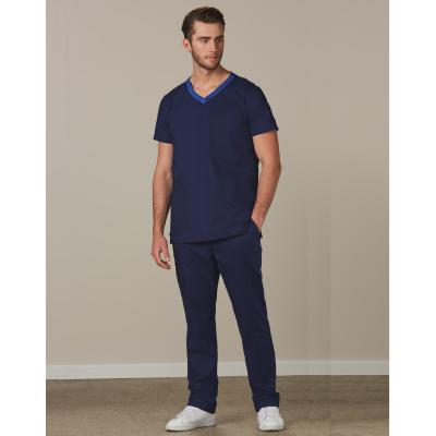 Promotional Mens Semi-Elastic Waist Tie Solid Colour Scrub Pants Online in Perth