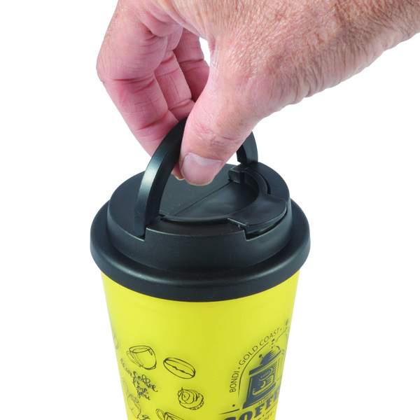 Promotional Printed Aroma Coffee Cup Handle Lid Online Perth Australia