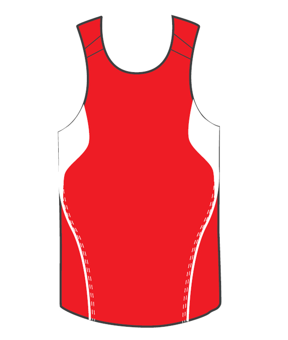 Promotional Red Basketball Terminator Singlets Ladies in Perth
