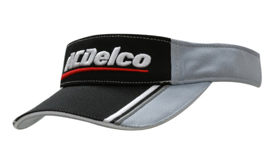 Custom Mesh Knit Visor with Fabric Inserts in Perth