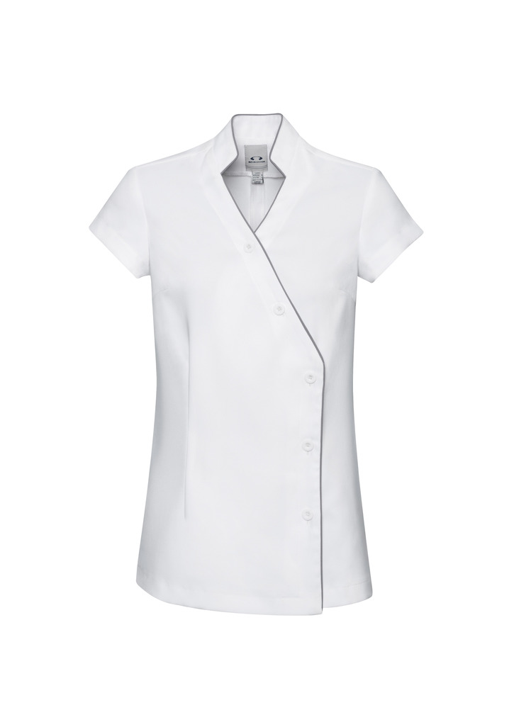 Promotional White/Silver Grey Ladies Zen Crossover Tunic Online in Australia